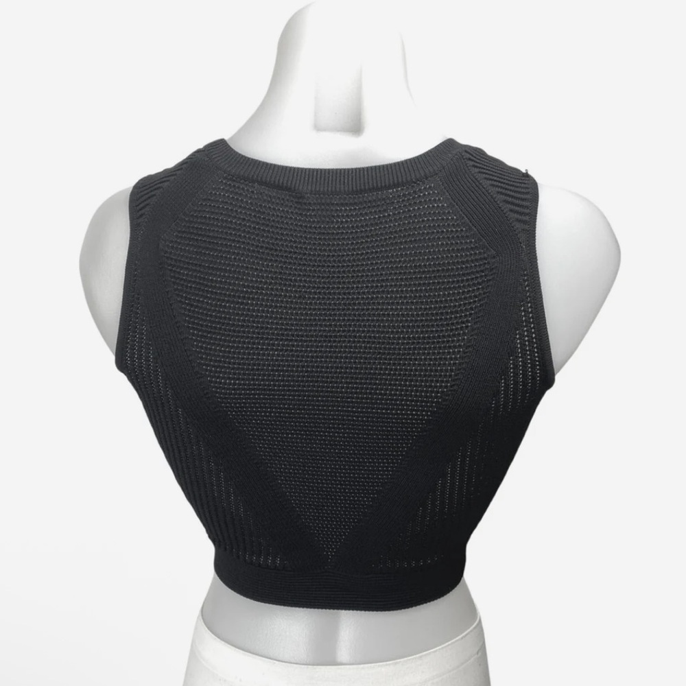 Rachel Roy Black Sleeveless Mesh Knit Sheer Top - Picture 3 of 6